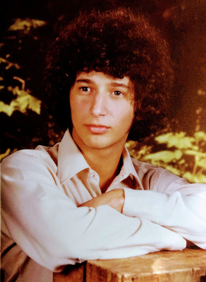 High school photo of Johnson from the late '70s