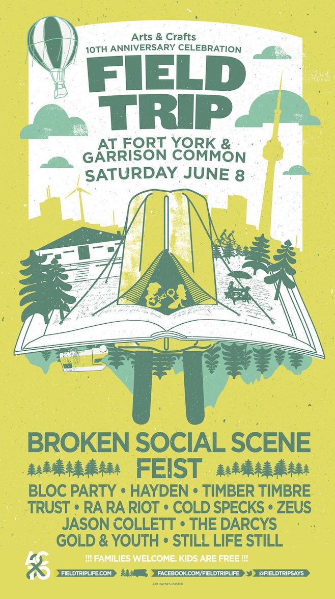 Broken Social Scene Celebrate Arts & Crafts 10-Year Anniversary With Field Trip Festival