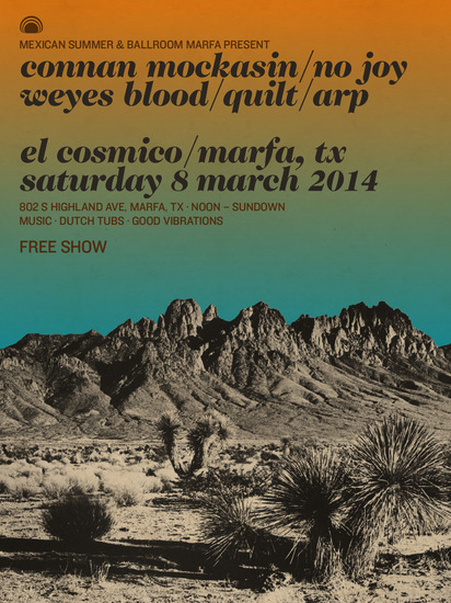 Mexican Summer Announces Free Concert in Marfa, TX