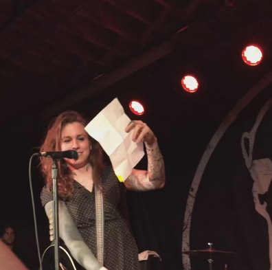 Watch Laura Jane Grace of Against Me! Burn Birth Certificate at North Carolina Show in Protest