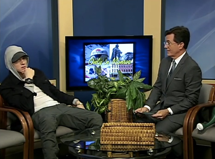 Watch Stephen Colbert Interview Eminem as Guest Host of Michigan Public Access TV Show