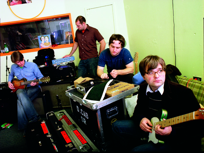 Death Cab for Cutie at their Hall of Justice studio in Seattle in 2005 (Photo by Wendy Lynch Redfern for Under the Radar)