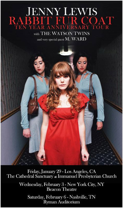 Jenny Lewis Announces 10th Anniversary Reissue of “Rabbit Fur Coat” and Shows with The Watson Twins