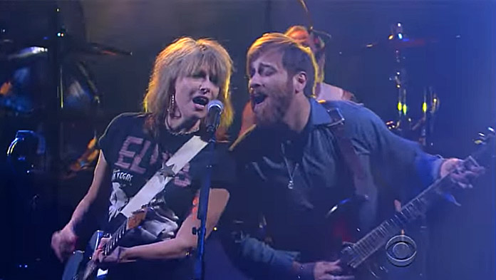 Watch: The Pretenders and Dan Auerbach Perform “Holy Commotion!” on “Colbert”