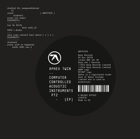 Aphex Twin Announces “Computer Controlled Acoustic Instruments Pt2” EP