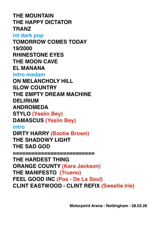 Gorillaz setlist